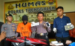 PENCURIAN TRENGGALEK : Ditinggal dengan Kunci Menempel, Motor Warga Dongko Digasak Maling