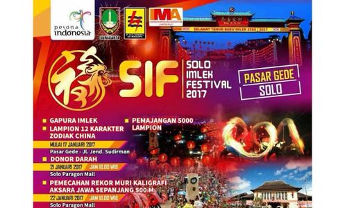 AGENDA WISATA SOLO : Ini Jadwal Lengkap Solo Imlek Festival 2017