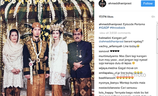 INSTAGRAM ARTIS : Ahmad Dhani Unggah Foto Pernikahan Bersama Maia, Netizen: Kangen Ya?