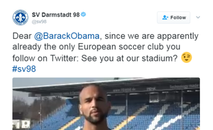 SV Darmstadt, Satu-Satunya Klub Eropa yang Di-follow Obama