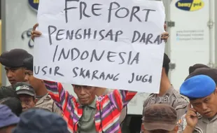 Nganggur, Karyawan & Kontraktor Freeport Protes ke Pemerintah