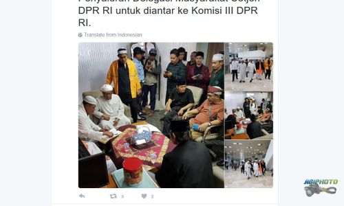 DEMO AHOK : DPR Terima Perwakilan Demonstran, #Aksi212 Sempat Trending Topic