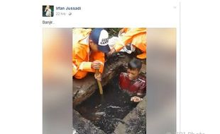 VIDEO UNIK : Aksi Pasukan Oranye Angkat Sampah di Parit Ini Bikin Kaget