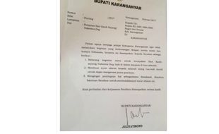 Bupati Karanganyar Bikin Edaran Larang Perayaan Valentine