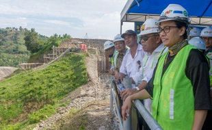 FOTO INFRASTRUKTUR KUDUS : Waduk Logung di Kudus Ditinjau 2 Menteri