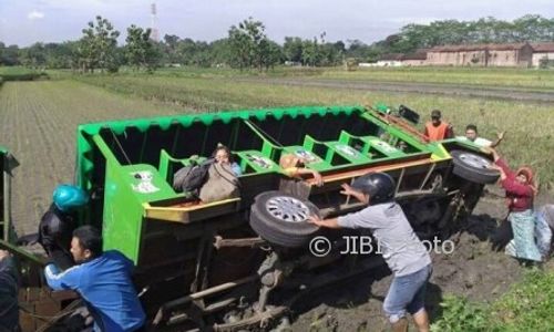 KECELAKAAN SUKOHARJO : Ini Penyebab Kereta Kelinci Rombongan SDN Gandekan Terperosok ke Sawah