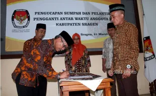 Tertunda 4 Bulan, Budi Maryono Akhirnya Dilantik Jadi Komisioner KPU Sragen