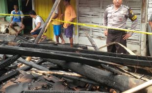 KEBAKARAN MADIUN : Korsleting Listrik, 1 Rumah di Jiwan Ludes Terbakar