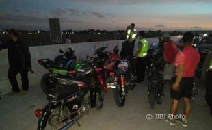 Polisi Karanganyar Amankan Puluhan Motor Balap Liar di Tol Solo-Mantingan