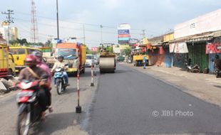 INFRASTRUKTUR KLATEN : Persiapan Sambut Arus Mudik Lebaran, Jalan Solo-Jogja Mulai Diperbaiki