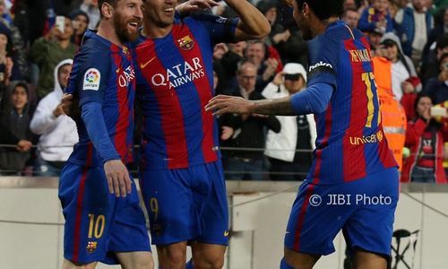 LIGA SPANYOL : Trio MSN Barcelona Kejar 100 Gol