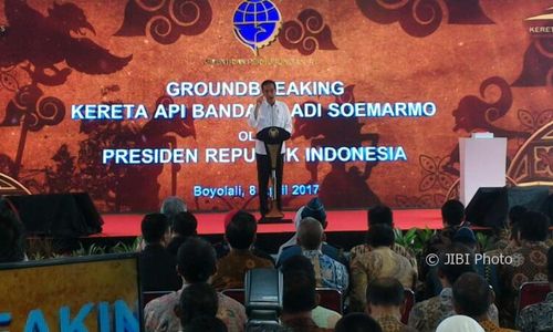 JOKOWI DI SOLO : Presiden Ground Breaking KA di Bandara Adi Soemarmo