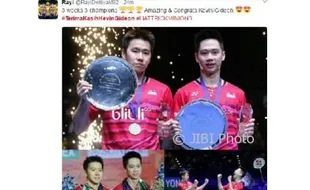 Juara Malaysia Open 2017, Netizen Suarakan Terima Kasih Kevin-Gideon