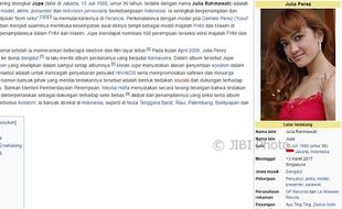 TRENDING SOSMED : Astaga! Wikipedia Cantumkan Tanggal Kematian Jupe