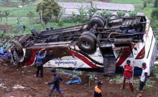 Bus Kitrans yang Kecelakaan di Cianjur Tak Terdaftar di Kemenhub