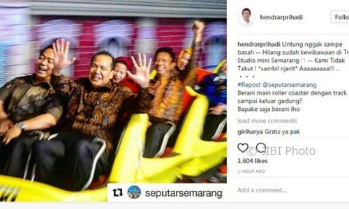 WALI KOTA SEMARANG : Naik Roller Coaster, Wibawa Hendi Hilang