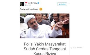 Ucapkan Selamat Berbuka, Iwan Fals unggah Foto Habib Rizieq