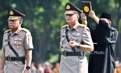 FOTO MUTASI POLRI : Begini Gubernur Baru Akpol Disumpah