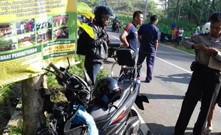 KECELAKAAN GUNUNGKIDUL : Pengendara Motor Dihantam Bus