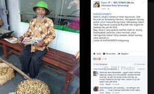 KISAH INSPIRATIF : Dagang Kacang, Pria Tua Mengasong dari Boyolali ke Semarang