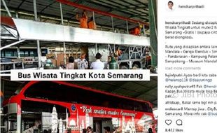 TRANSPORTASI SEMARANG : Segera! Wisata ke Semarang Bisa Naik Bus Tingkat Gratis