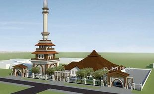 Menara Masjid Agung Sleman Setinggi 68 Meter Mulai Dibangun