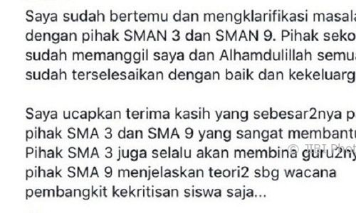 PENDIDIKAN SEMARANG :Dituding Ajarkan Bumi Datar dan Teori Konspirasi, Begini Tanggapan 2 SMA di Semarang