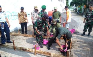 TMMD di Solo, Rp439 Juta untuk Bangun Saluran Air dan Jalan di Sumber