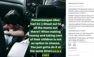 Kerja Sambil Bawa Anak, Kisah Pengemudi Taksi Online Ini Bikin Terharu