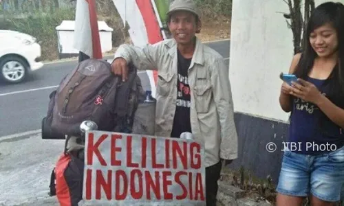 KISAH UNIK : Berniat Bersepeda Keliling Indonesia, Pria Asal Lampung Mampir Bandungan