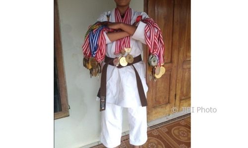 Siswi SMP Wonogiri Ini bakal Wakili Indonesia di Kejuaraan Karate Luksemburg