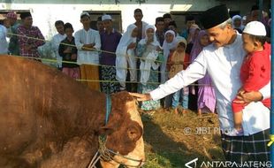 Gubernur Jateng Salat Id di Pekalongan, Cegah Semarang Sentris