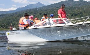 FOTO POPNAS 2017 : Ketua PODSI Periksa Rawa Pening