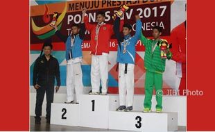 POPNAS 2017 : Taekwondoin Sukoharjo Raihkan Emas untuk Jateng