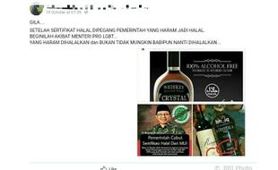 LPPOM MUI Bantah Terbitkan Sertifikat Halal untuk Whiskey Arkey