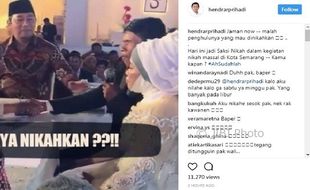 KISAH UNIK : Begini Lucunya Peserta Nikah Massal Saat Disaksikan Wali Kota Semarang