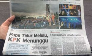 Harian Jogja Hari Ini : Papa Tidur Melulu, KPK Menunggu