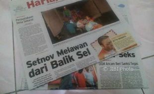 HARIAN JOGJA HARI INI : Setnov Melawan dari Balik Sel