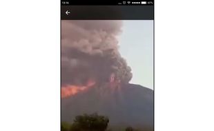 Gunung Agung Erupsi, Warganet Heboh Lihat Penampakan Wajah