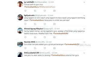 TRENDING SOSMED : Warganet Kenang Jasa Guru Lewat Twittter