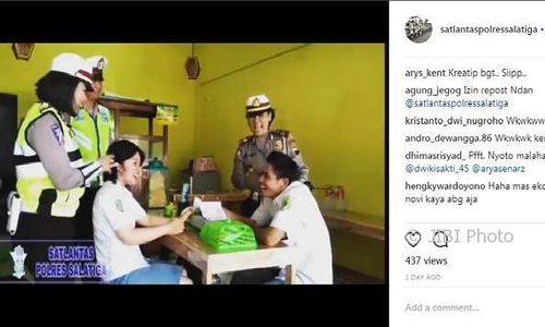 Lucunya Imbauan Tertib Lalu Lintas Ala Polres Salatiga