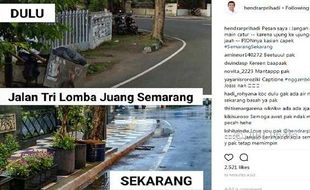 INFRASTRUKTUR SEMARANG : Trotoar Tri Lomba Juang Makin Keren