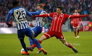 LIGA JERMAN : Lagi, Hertha Berlin Sukses Imbangi Bayern Munchen