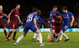 LIGA CHAMPIONS : Hasil Pertandingan: Chelsea Imbangi Barca, Bayern Gasak Besiktas