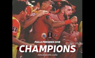 "Hukum" Bali United 3-0, Persija Juara Piala Presiden 2018