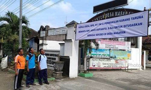 BPD dan Pengurus RT Desa Masaran Sragen Tuntut Bupati Kembalikan Sekdes 