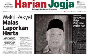 HARIAN JOGJA HARI INI : Wakil Rakyat Malas Laporkan Harta