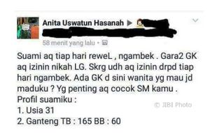 Carikan Istri Kedua, Gaji Sang Suami Malah Jadi Bahan Sindiran