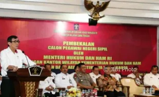 CPNS Kemenkumham Dibekali Langsung Yasonna Laoly