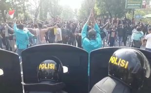 Polresta Solo Buru Provokator Pemicu Bentrok Saat Demo Mahasiswa